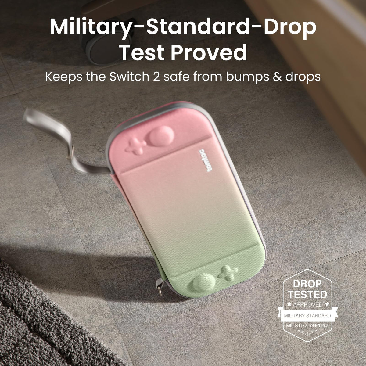 tomtoc Slim Carring Case for Nintendo Switch 2, Military Grade Protection