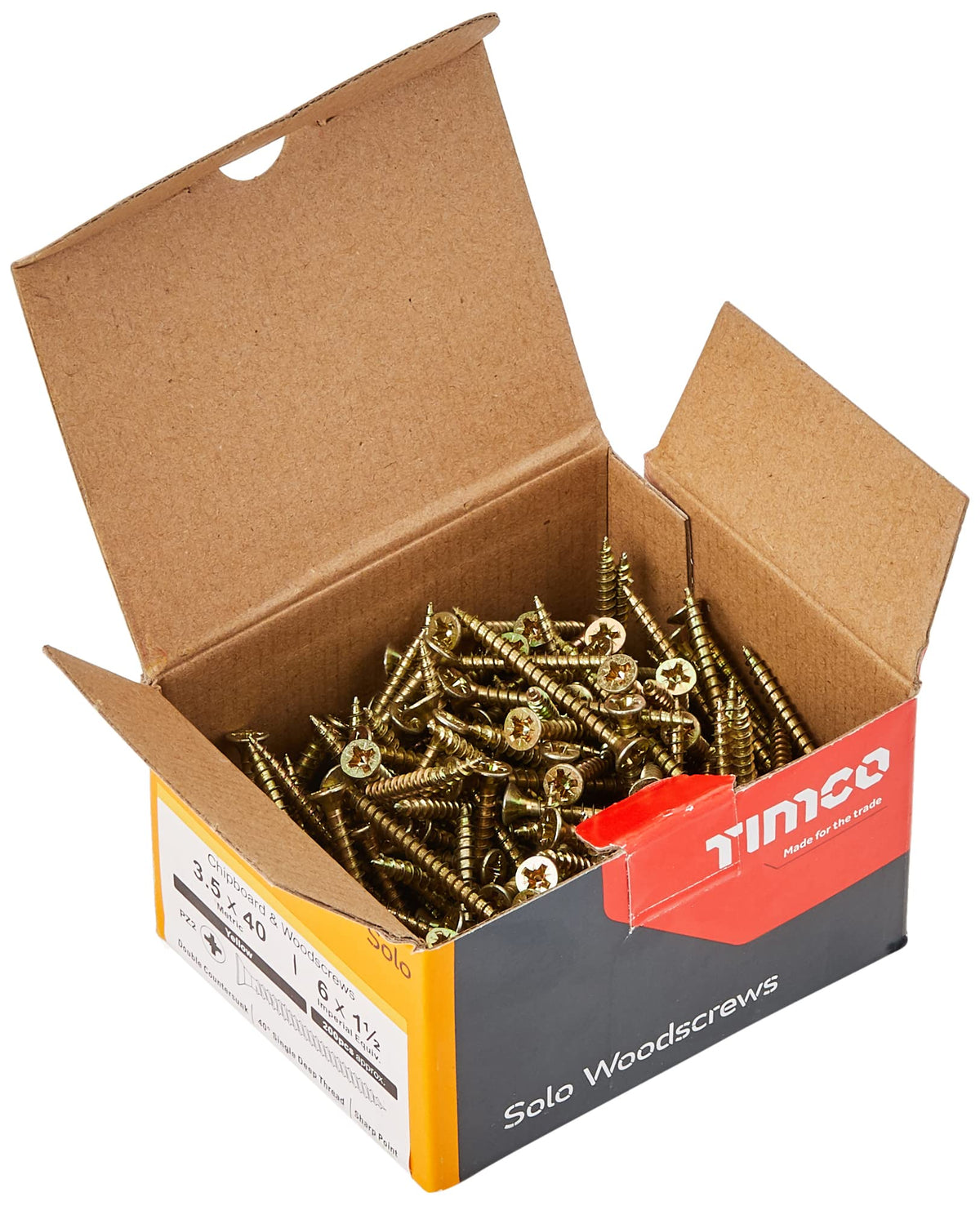 TIMCO Solo Chipboard & Woodscrews - Gold - 6.0 x 90mm - 60090SOLOC
