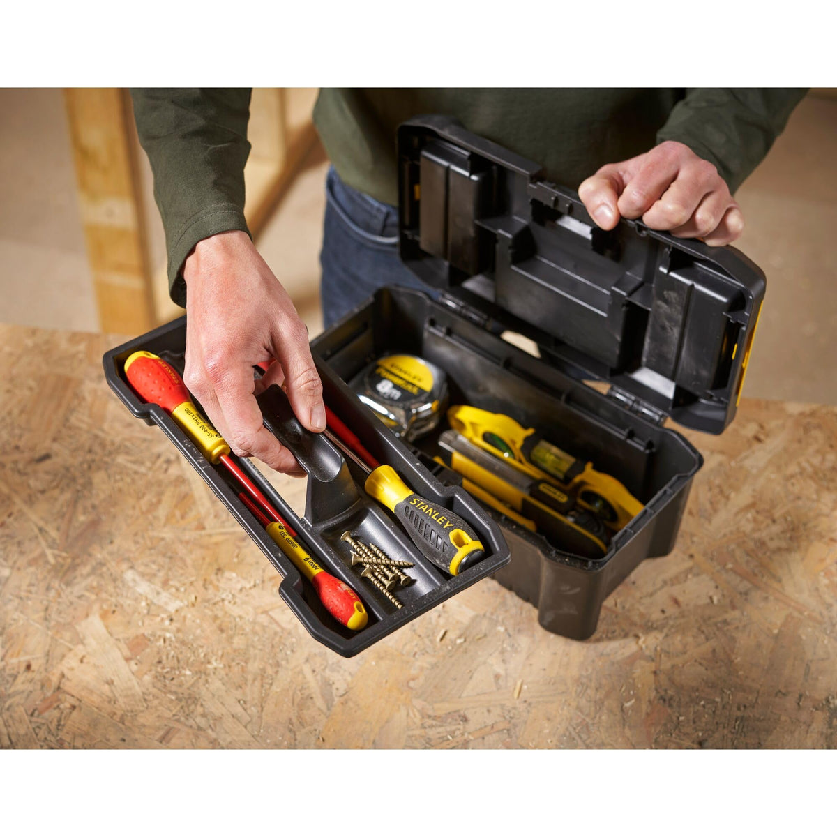 STANLEY 16in Essential Lightweight Tool Box, STST1-75518