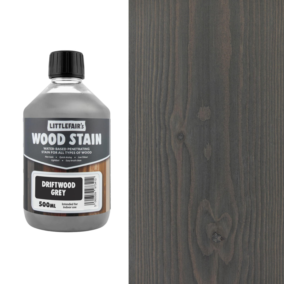Littlefair's Wood Stain Water-Based - (Very Red Mahogany) – Non-Toxic, Eco-Friendly & Quick Drying - Easy-to-Apply, Concentrated Formula for All Wood Types – 15ml Tester Pot
