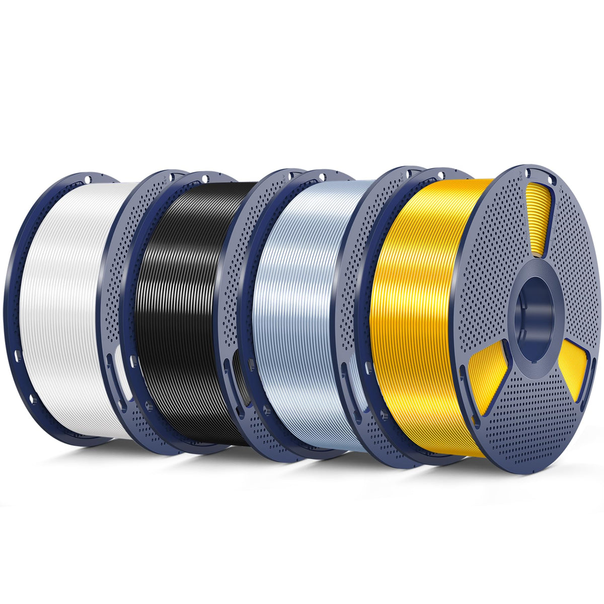 SUNLU Silk PLA+ Filament, Shiny Metallic Silk 3D Filament 1.75mm