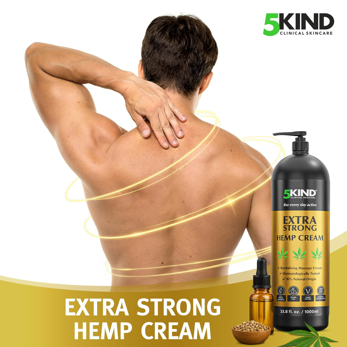 5Kind Extra Strong Hemp Cream 100ml - Hemp and Arnica Cream