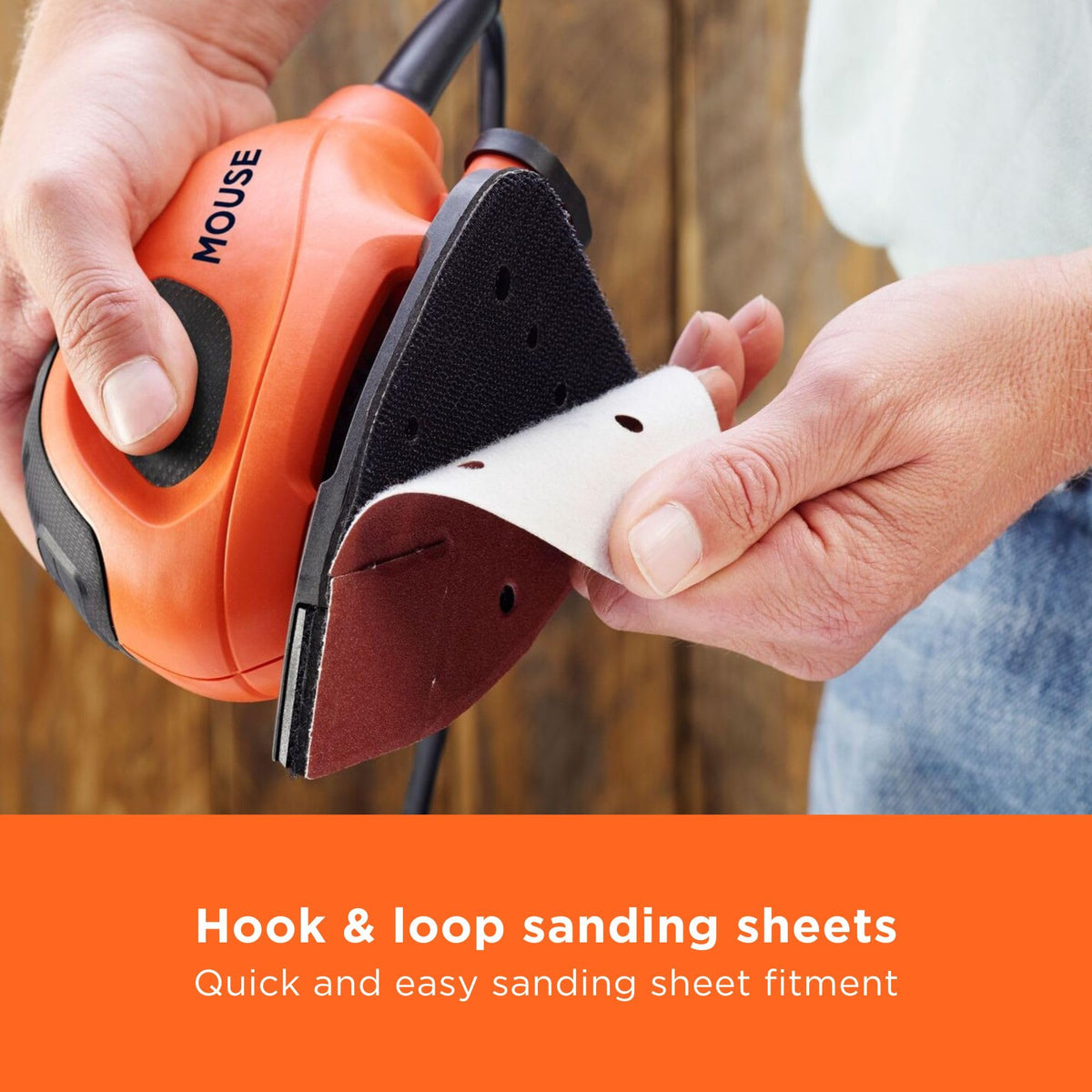 BLACK+DECKER Mouse 55W Compact Detail Sander, BEW230BC-GB