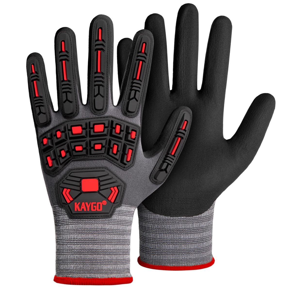 KAYGO Safety Work Gloves MicroFoam Nitrile Coated 12 Pairs, KG18NB
