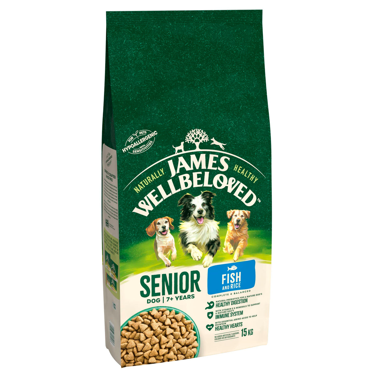 James Wellbeloved Dog Senior Hypoallergenic Dry Food Turkey and Rice 2 kg