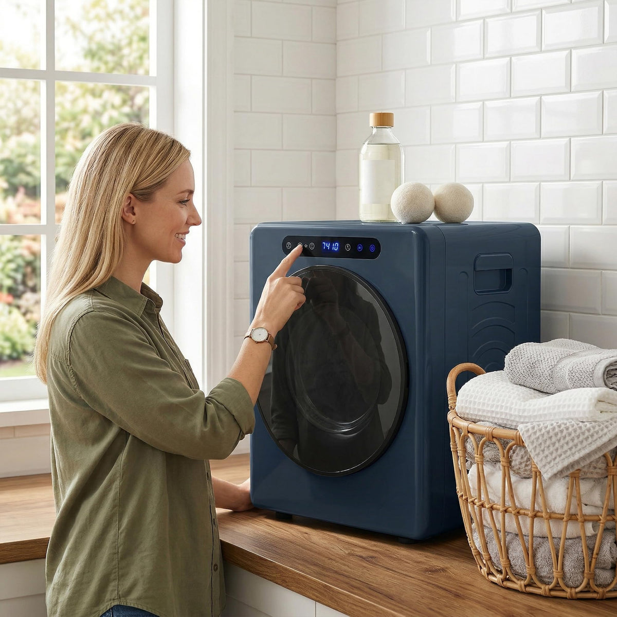 HOMCOM Vented Tumble Dryer 5kg Wet Laundry/3kg Dry Capacity 1000W Black
