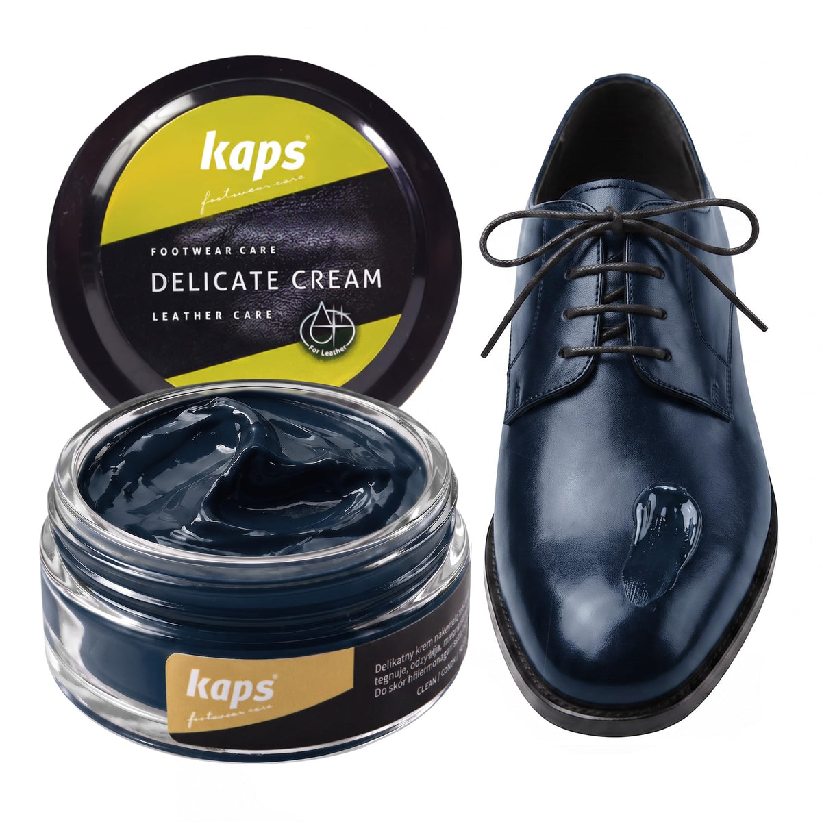Leather Shoe Cream Polish & Conditioner, Kaps 50ml