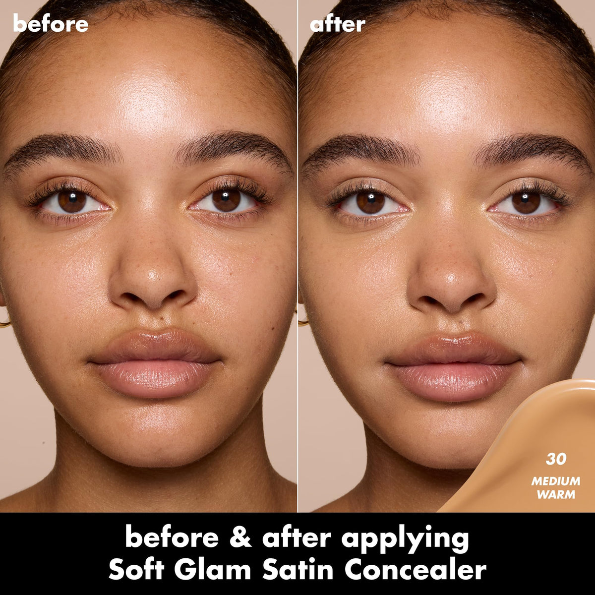 e.l.f. Soft Glam Satin Concealer, Medium Coverage for Blemishes & Under-Eye, Crease-Resistant, Long-Lasting, Vegan & Cruelty-Free, 10 Fair Cool