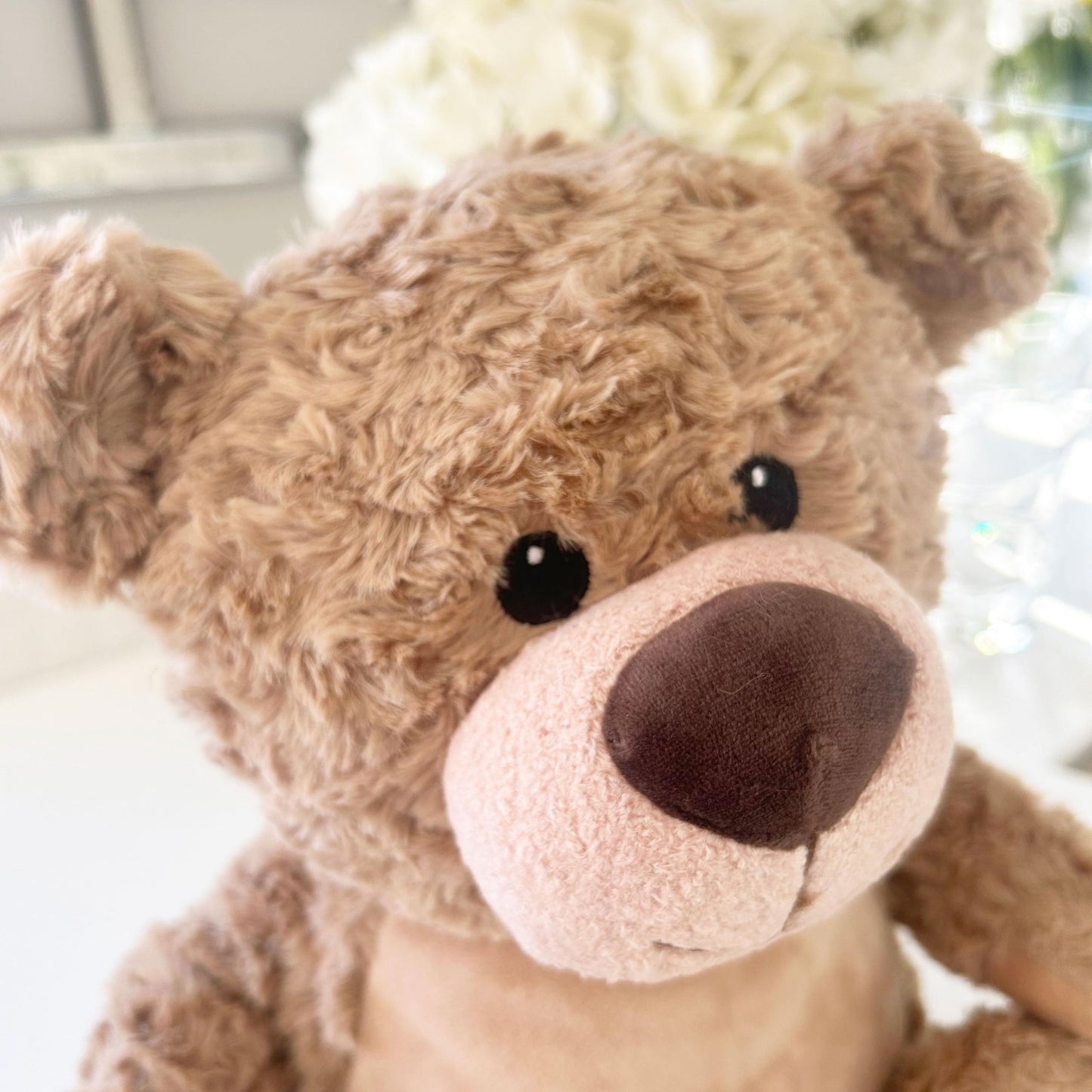 Large Personalised Photo Ashes Keepsake Memory Teddy Bear - Grey | Metal Heart Shaped Tin Ashes Urn | Bereavement Memorial Keepsake | Custom Photo & Message | Sympathy Gift | 42cm Tall