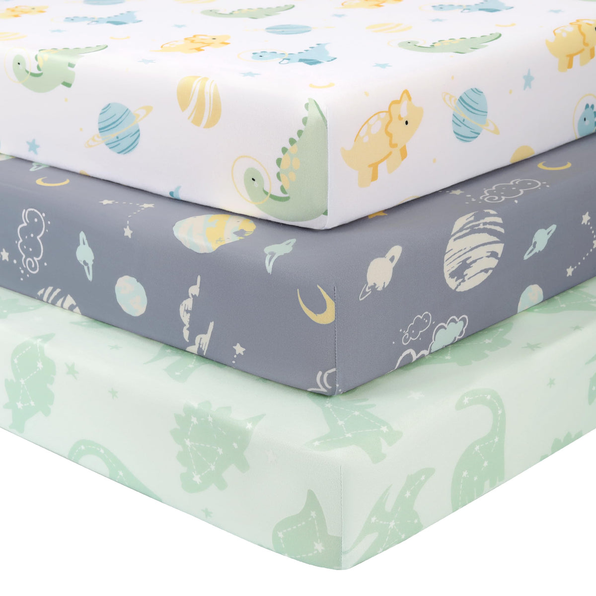 Cot Bed Sheets 140 x 70cm Fitted, 3 Pack Baby Cot Sheets, Ultra Soft & Silky Smooth Microfiber Toddler Bed Sheets Pink Rainbow