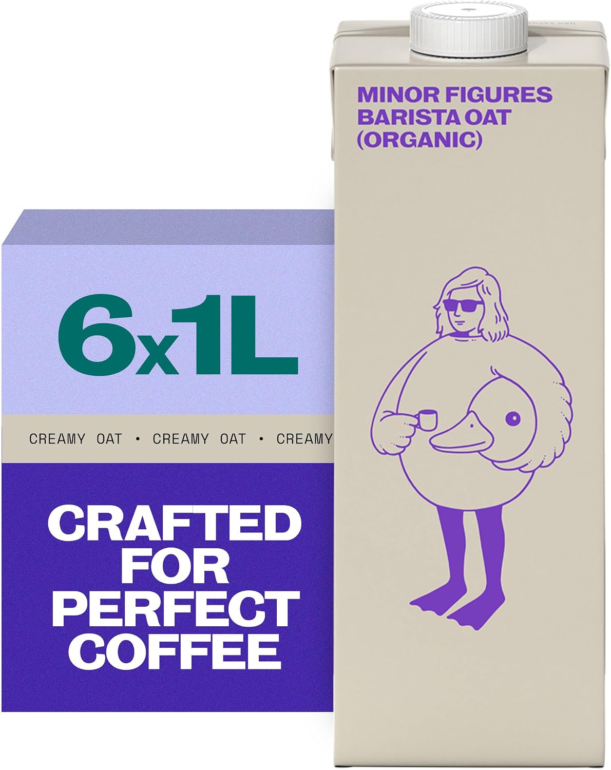 Minor Figures Barista Oat (Organic) – Perfect for Smooth, Silky Coffees – Vegan – Non-Dairy – Shelf-Stable – 1L x 6 Cartons