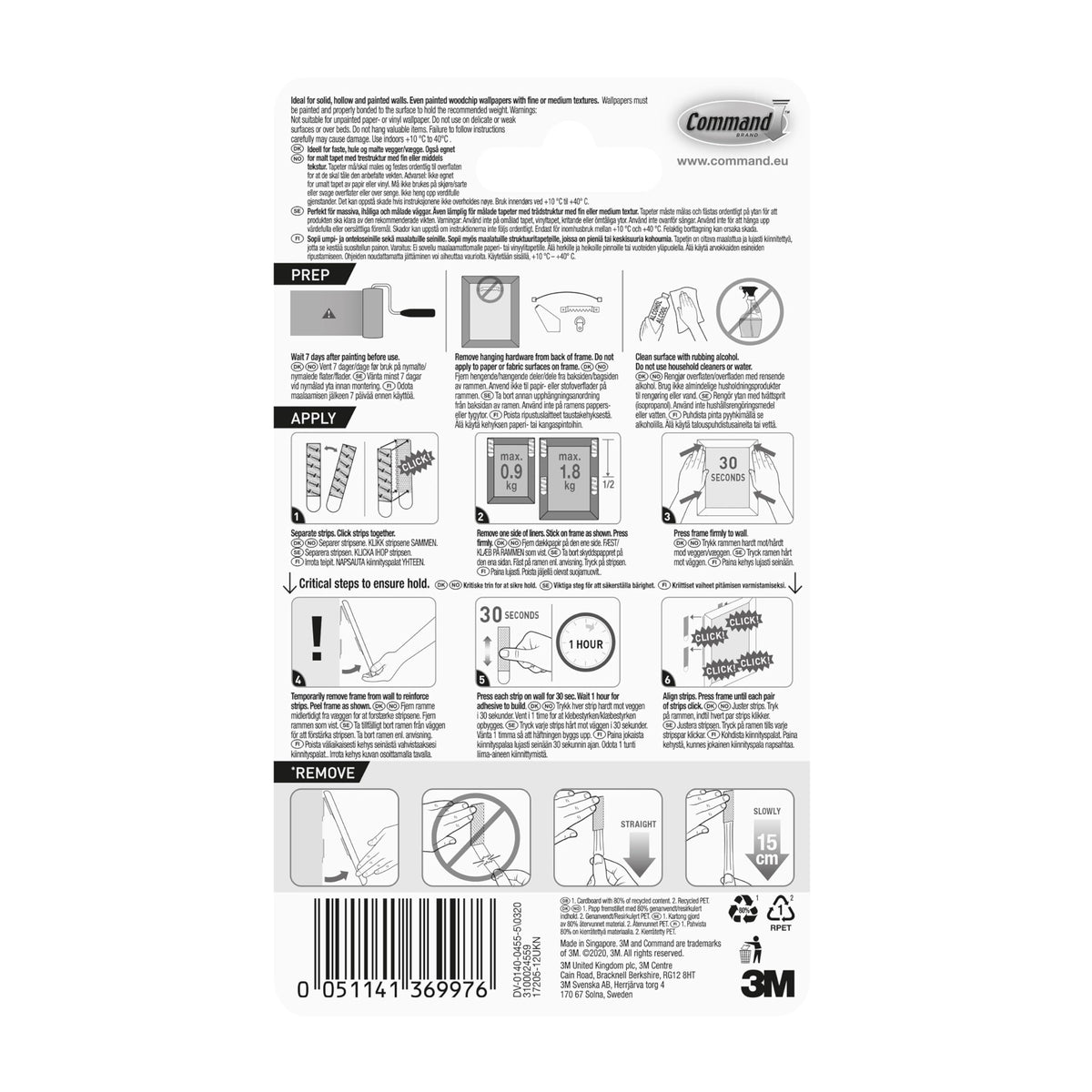 Command Picture Hanging Strips, Medium, 12 Pairs (24 Adhesive Strips)