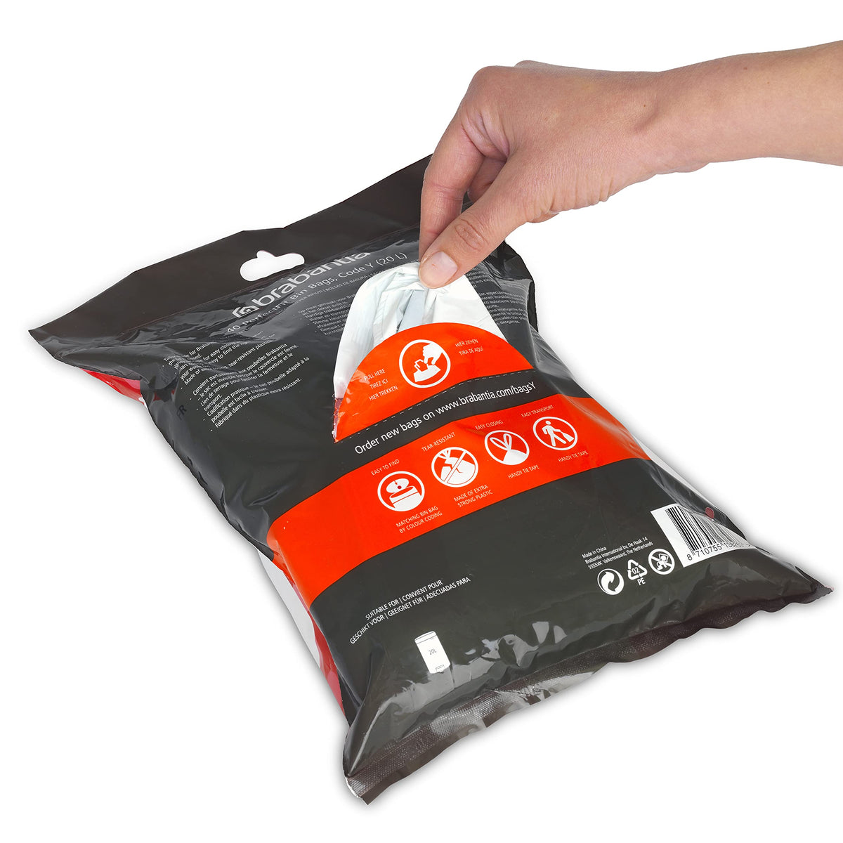 Brabantia Heavy Duty Perfect Fit Bin Liners (5 Packs of 20) 10-12 Litre