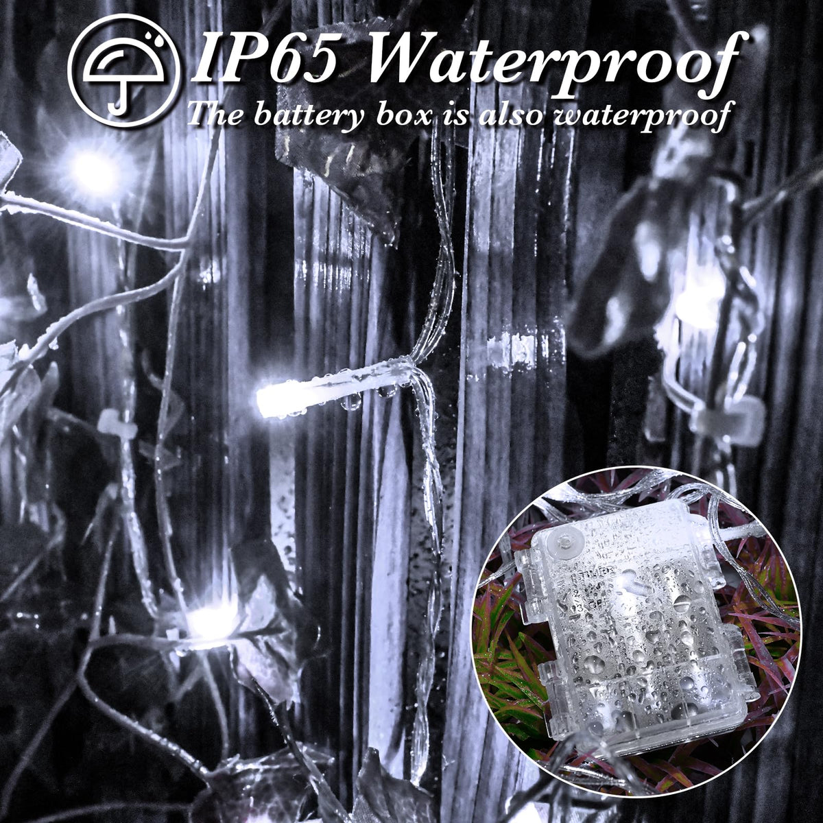 cshare Battery Fairy Lights, 2M 20 LED Fairy Lights Battery Operated with Timer, IP65 Waterproof String Lights for Jar Garden Camping Christmas Indoor Outdoor Decorations, Warm White