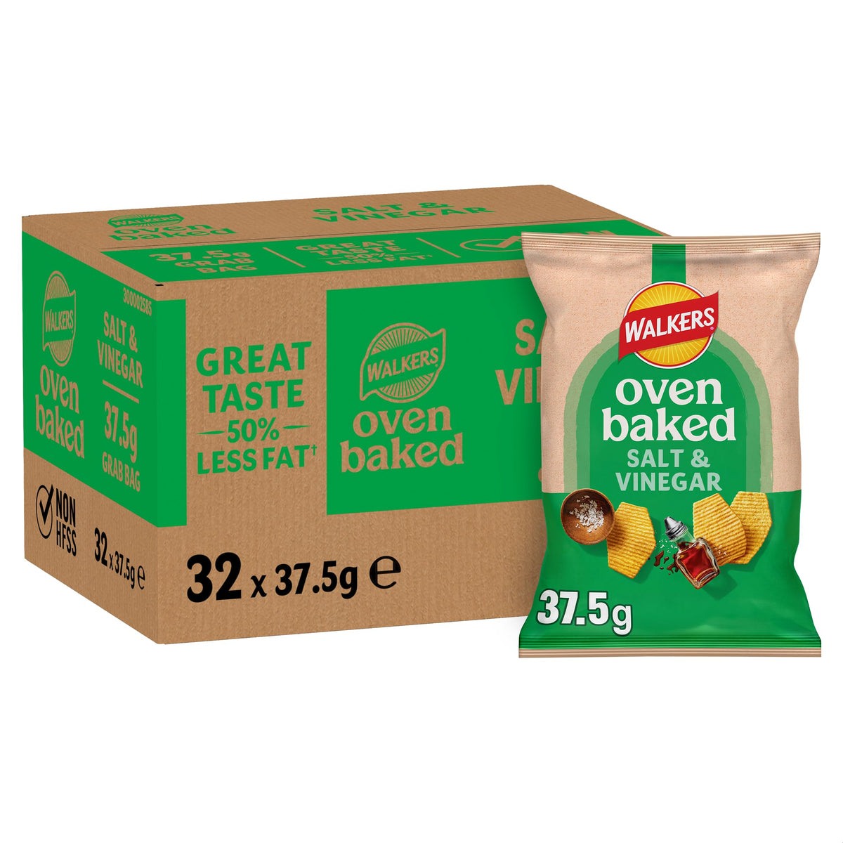 Walkers Baked Snacks Sea Salt 6 x 22g