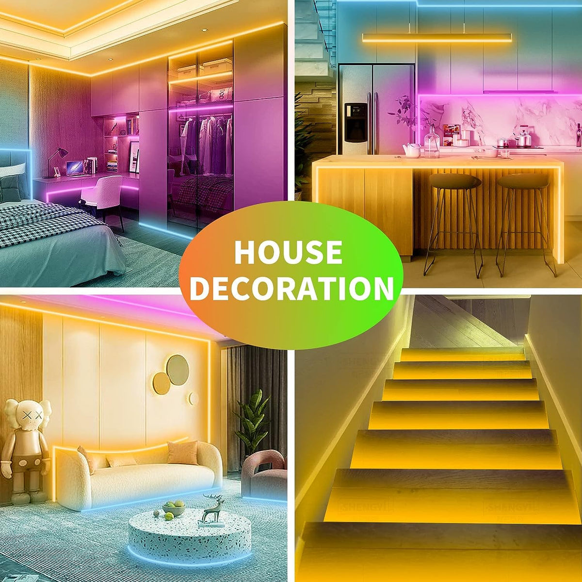 KSIPZE 20m LED Strip Lights, RGB LED Lights for Bedroom, APP Remote Control