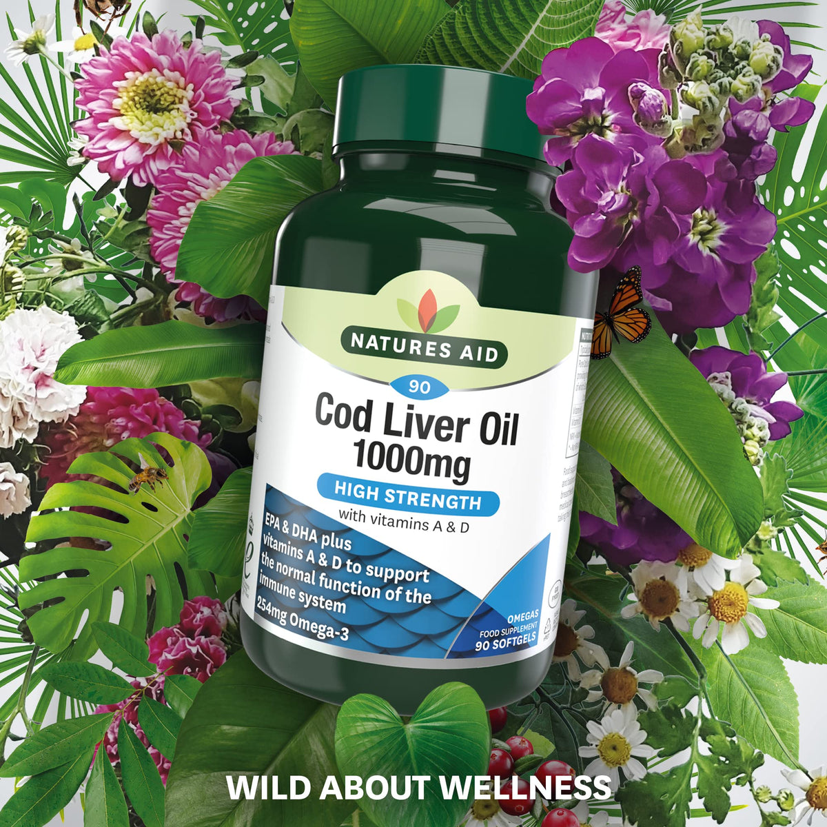 Natures Aid Cod Liver Oil 1000mg – 180 Capsules