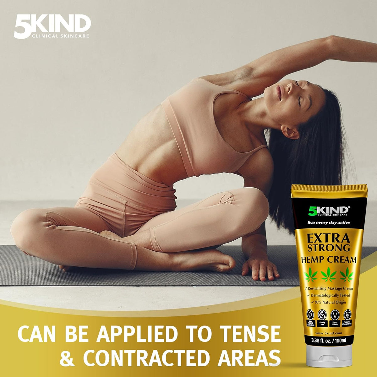 5Kind Extra Strong Hemp Cream 100ml - Hemp and Arnica Cream