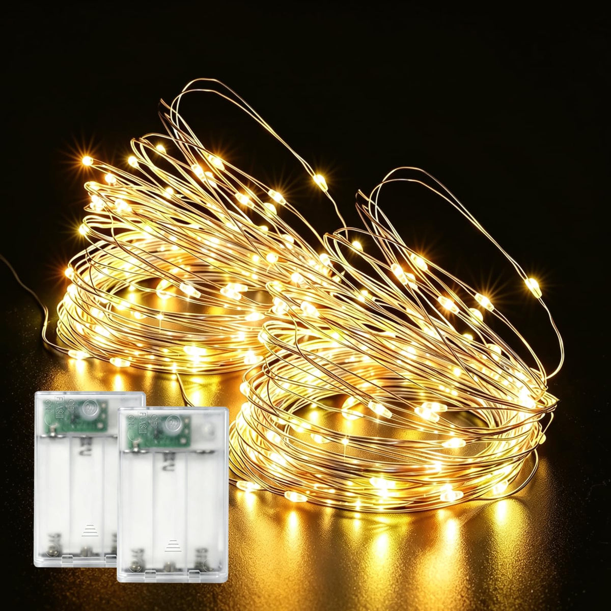 60LED 6m Fairy Lights Battery Operated, Battery Powered String Light Indoor