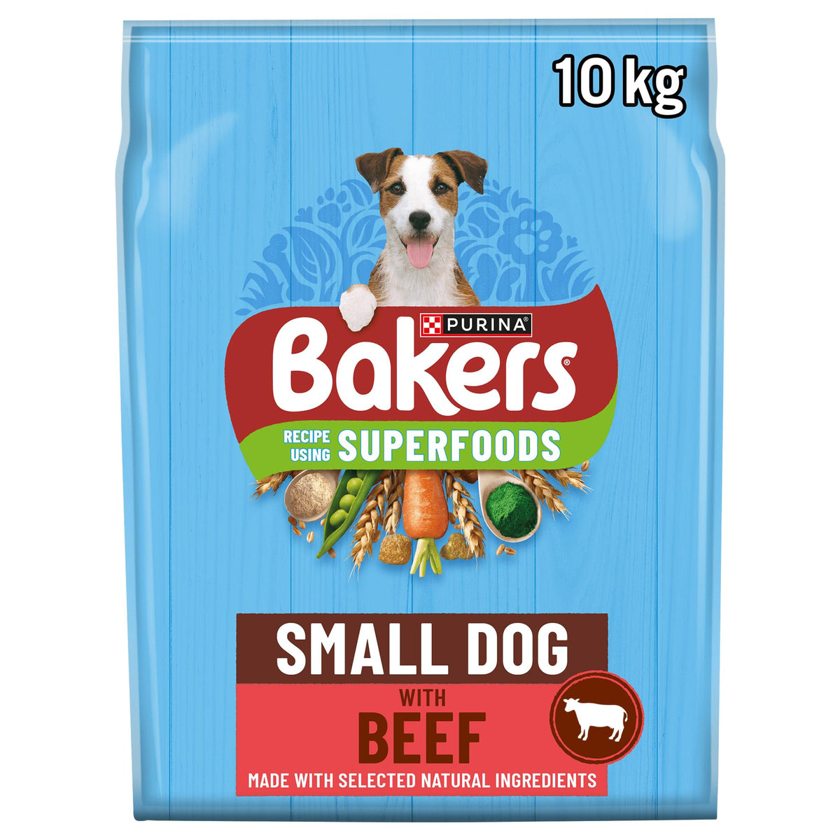 BAKERS Superfoods Small Dog Adult Dry Dog Food Chicken 1.1kg (Pack of 5)