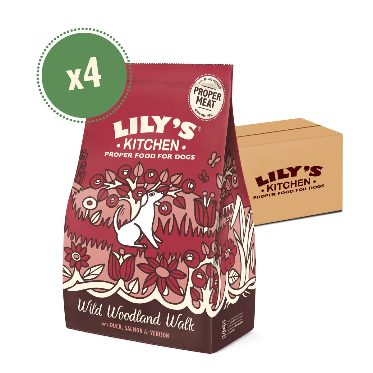 Lily's Kitchen Made with Natural Ingredients Adult Dry Dog Food Chicken & Duck Grain-Free Recipe 2.5kg Bag