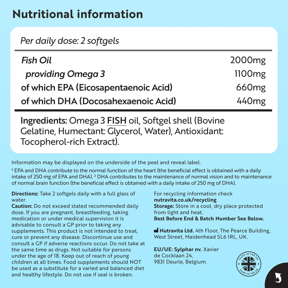Nutravita Omega 3 Capsules High Strength 2000mg - Which? Best Buy