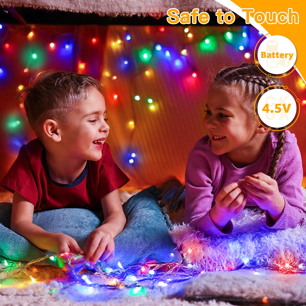 Ollny Fairy Lights Battery Operated, 10m 100 LEDs Bright Battery Powered String Lights, Cool White Outside Christmas Lights Waterproof with 8 Modes/Timer for Indoor Outdoor Bedroom Garden Decorations