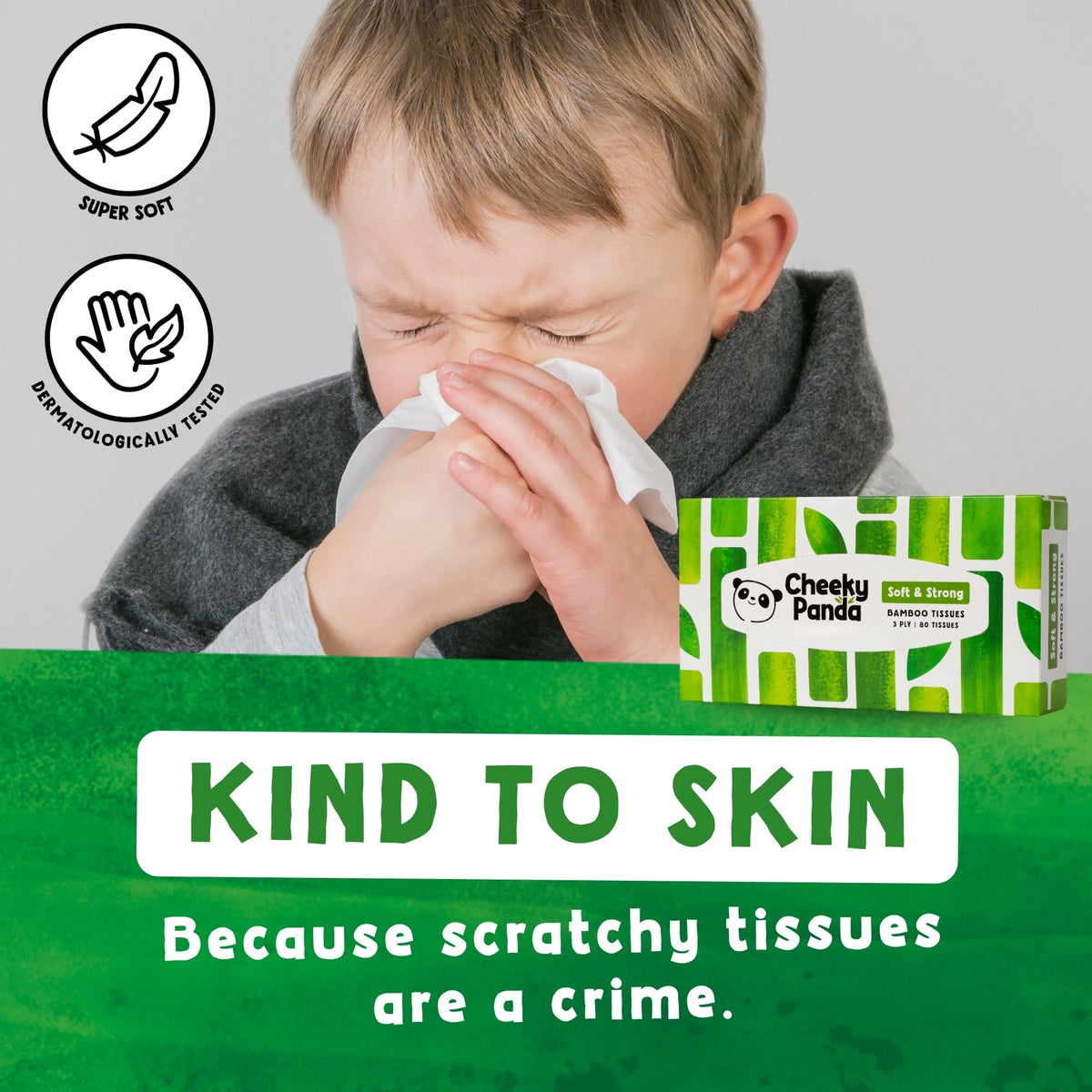 The Cheeky Panda Bamboo Facial Tissues | Sustainable and Silky Soft | Plastic Free