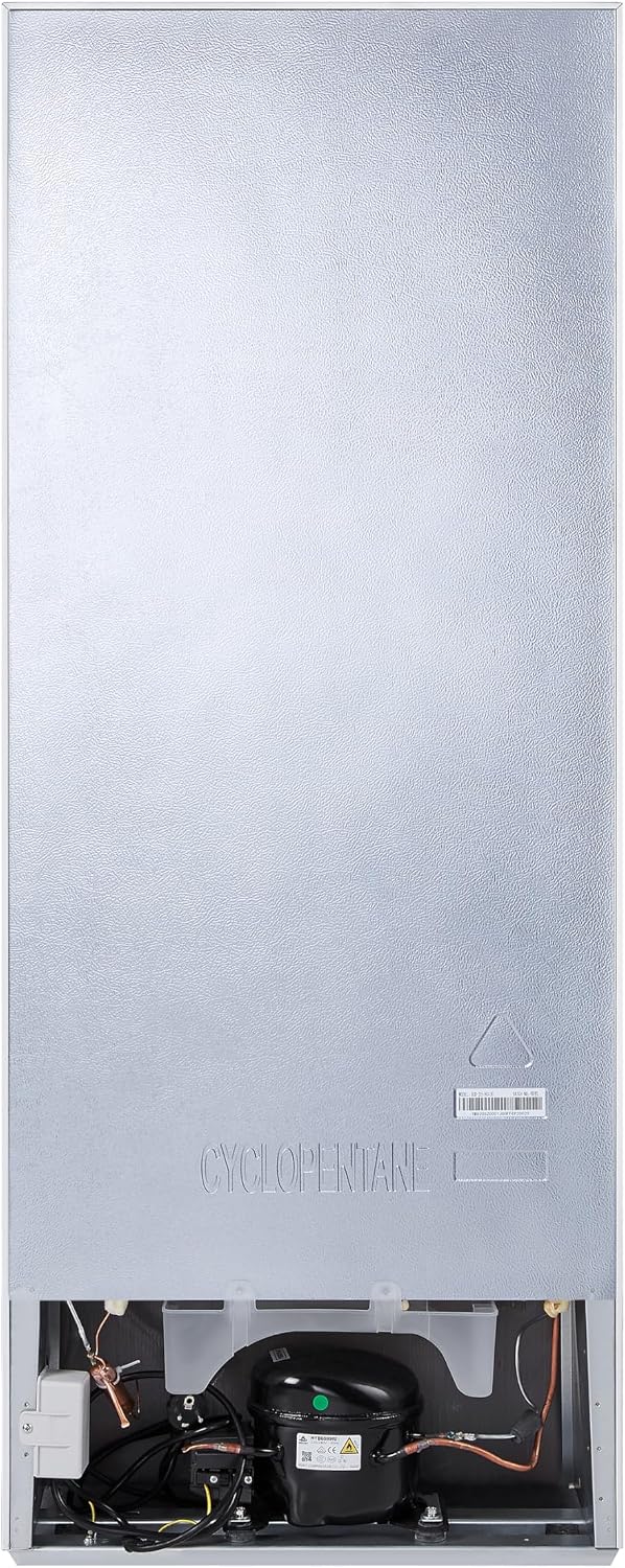Fridgemaster MTZ55153E Freestanding Upright Freezer, 165 Litres, 143 cm Tall, 4 Star Freezer Rating, 55cm width, E Rated in White