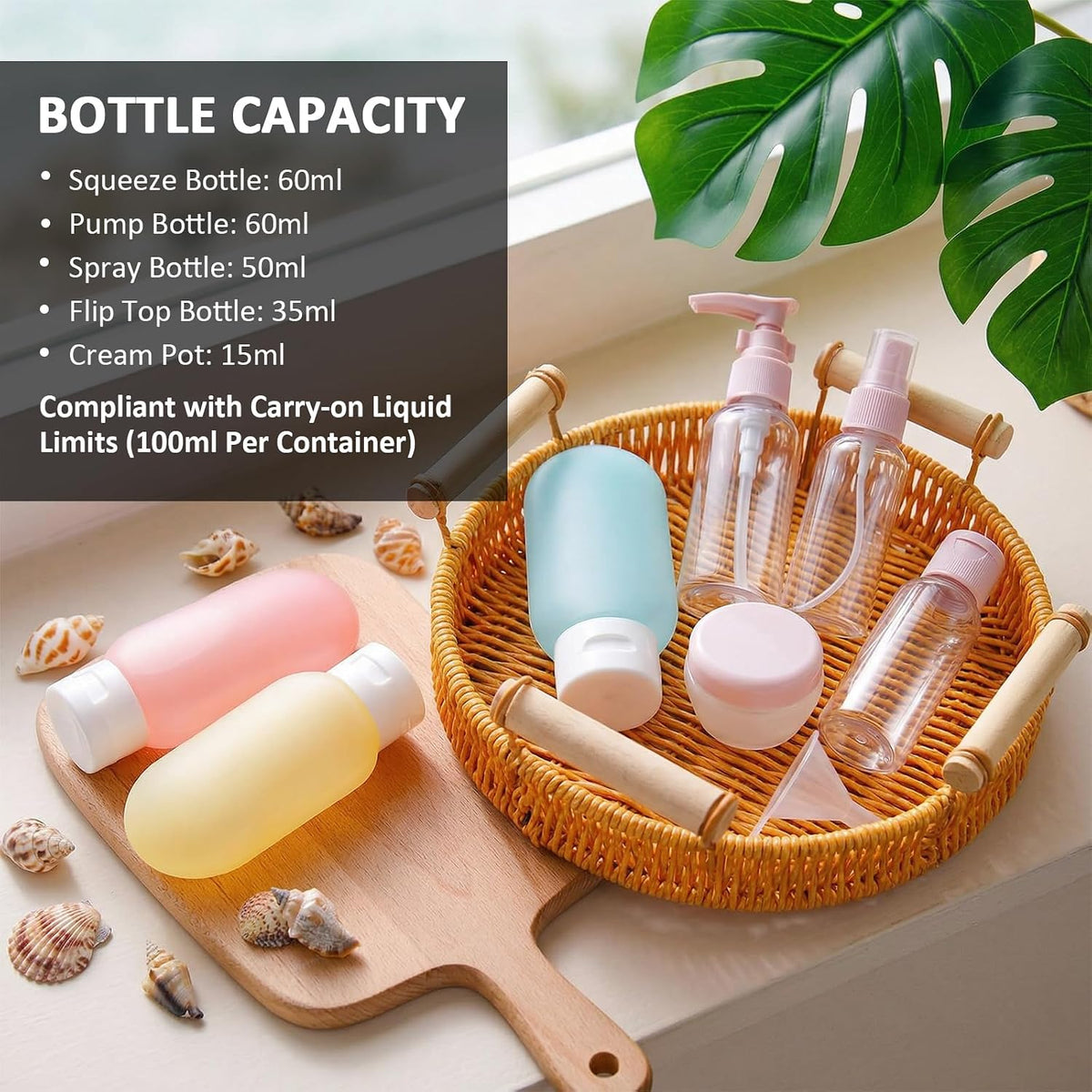 Travel Bottles for Toiletries, CAA Approved 11 PCS Travel Bottles Kit