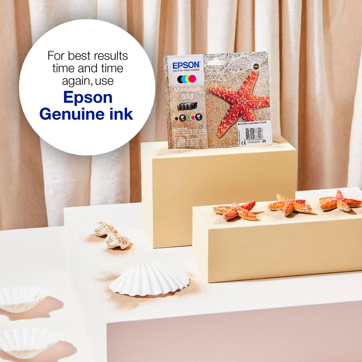 Epson 603 Starfish Genuine , 4-Colours Multipack Ink Cartridges