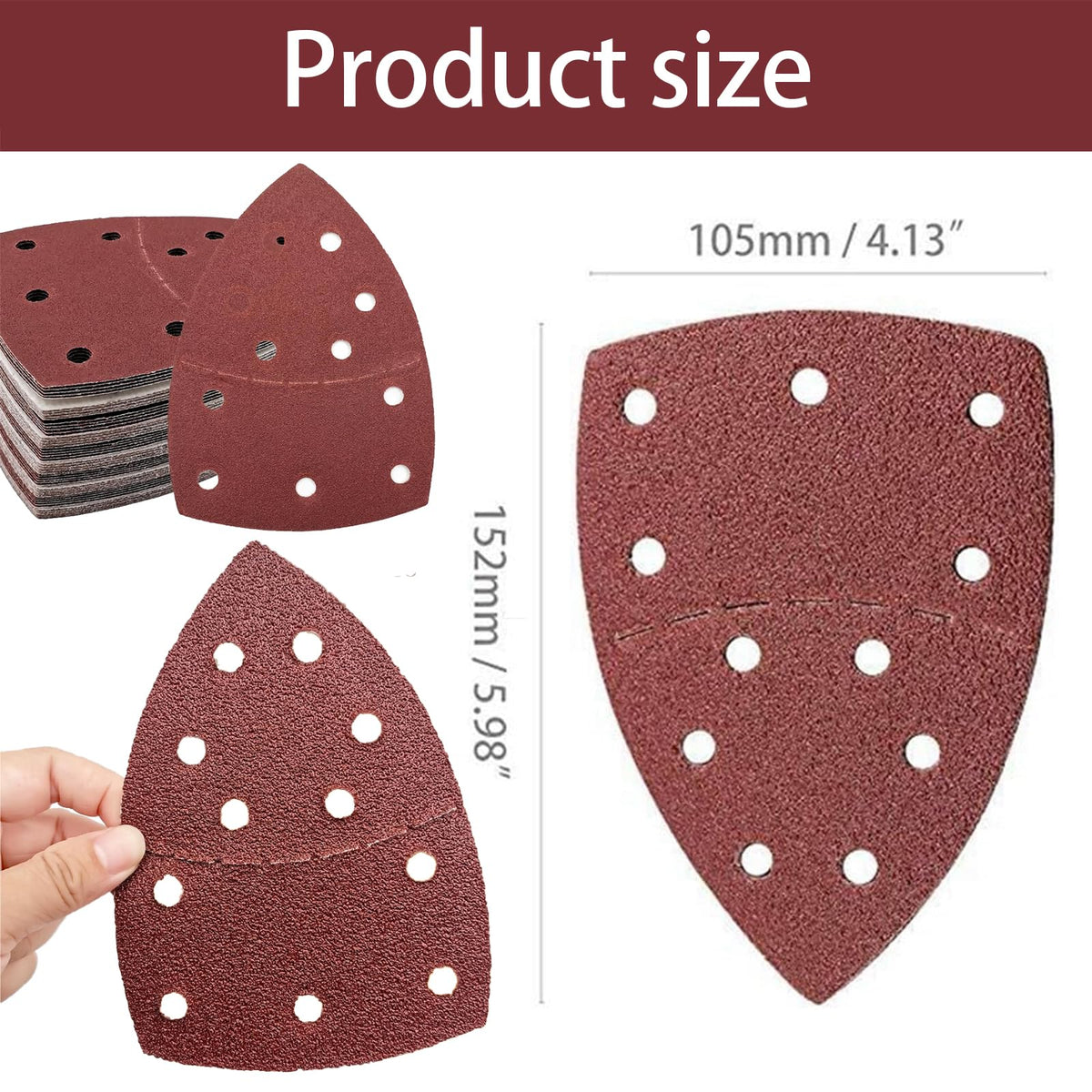 Black and Decker Mouse Sander Pads, 60 PCS Replacement Sanding Discs