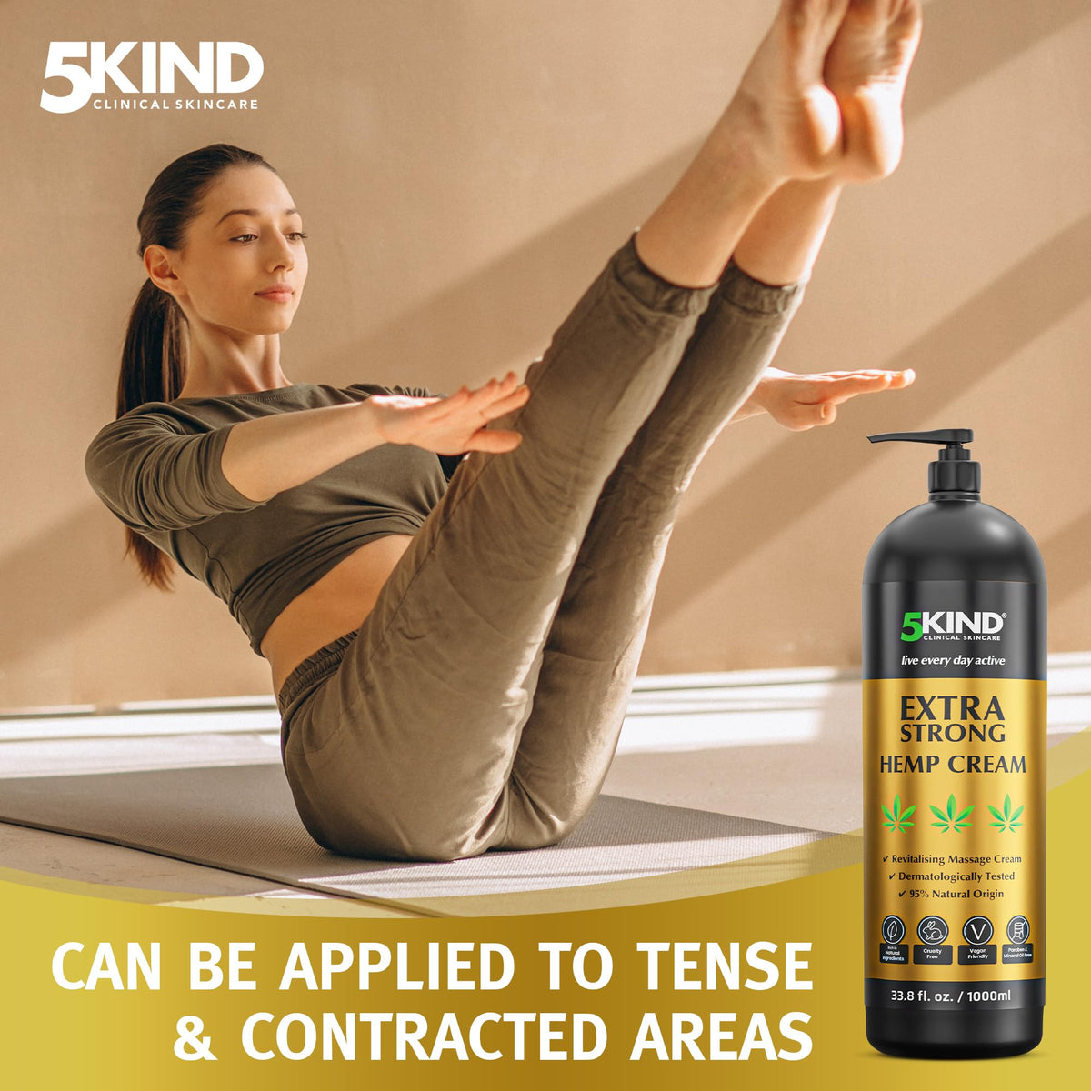 5Kind Extra Strong Hemp Cream 100ml - Hemp and Arnica Cream
