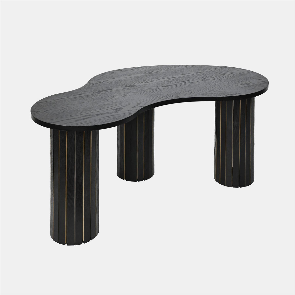 OHS Madison Coffee Table Ribbed MDF Irregular Living Room Home Decor