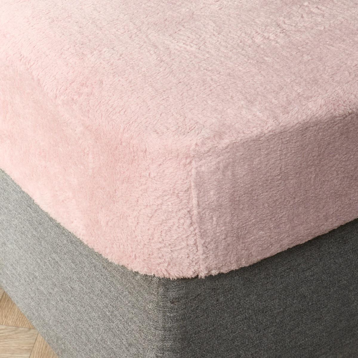 OHS Teddy Fleece Fitted Sheet Thermal Warm Single Double King Bedding NEW