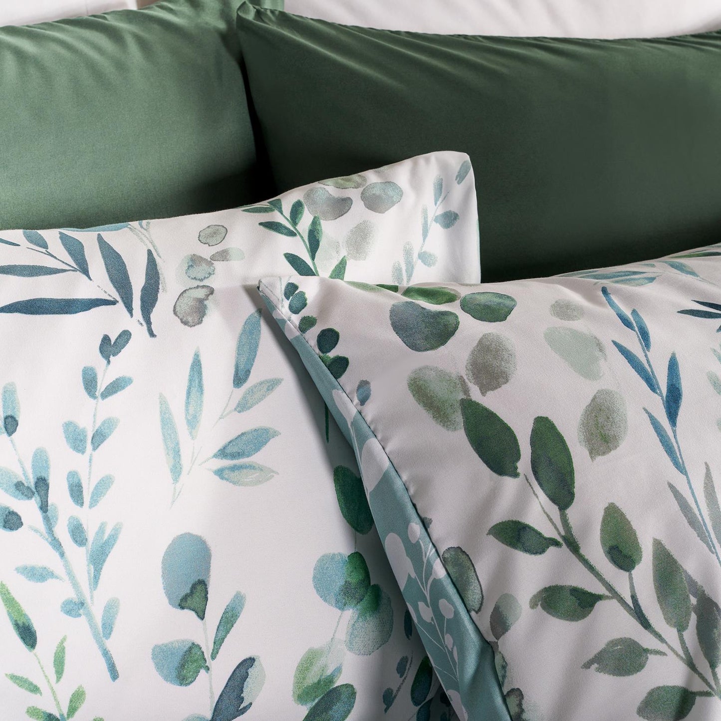 OHS Watercolour Bedding Set Floral Microfibre Duvet Cover with Pillowcase
