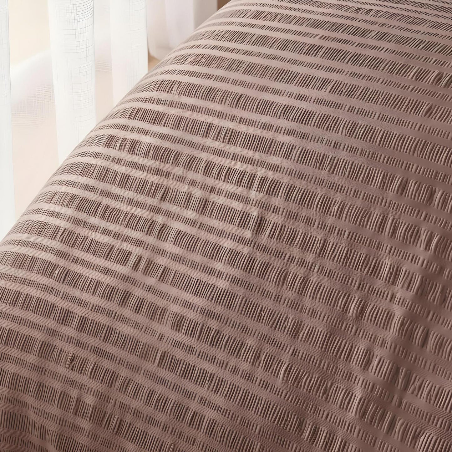 OHS Embossed Bedding Set Textured Duvet Cover with Pillowcase