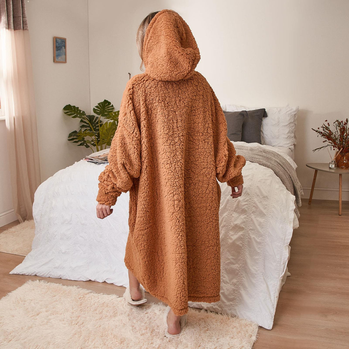 Brentfords Extra Long Blanket Hoodie Oversized Teddy Fleece Sweatshirt Adult NEW
