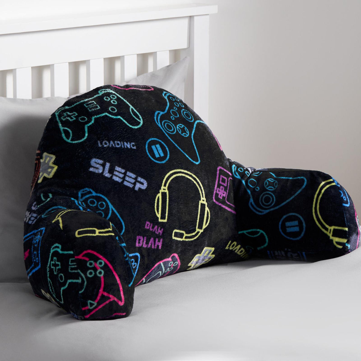 OHS Kids Gaming Cushion Bed Reading Pillow Soft Support with Arms Lumbar Chair