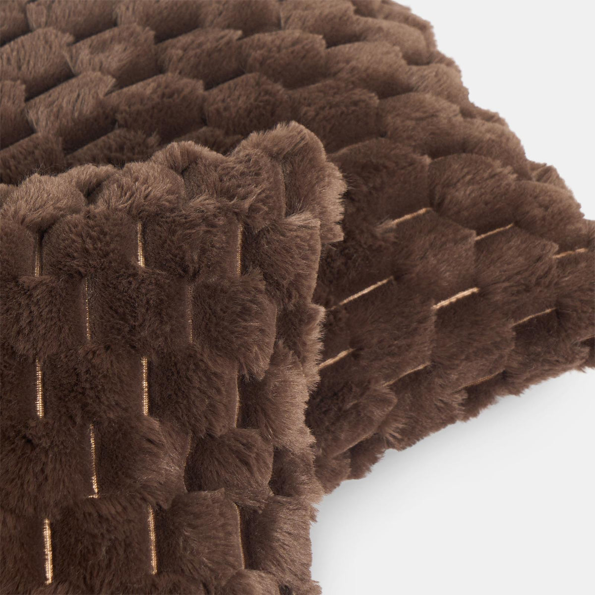 OHS Waffle Cushion Covers Faux Fur Soft Fleece Square Pillowcases Home Decor
