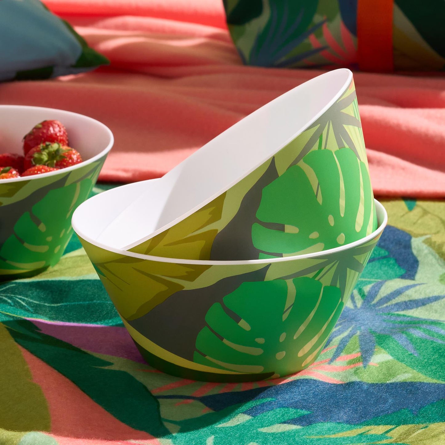 OHS Printed Picnicware Wine Cooler OR Picnic Blanket OR Bag Plates Bowls Glasses