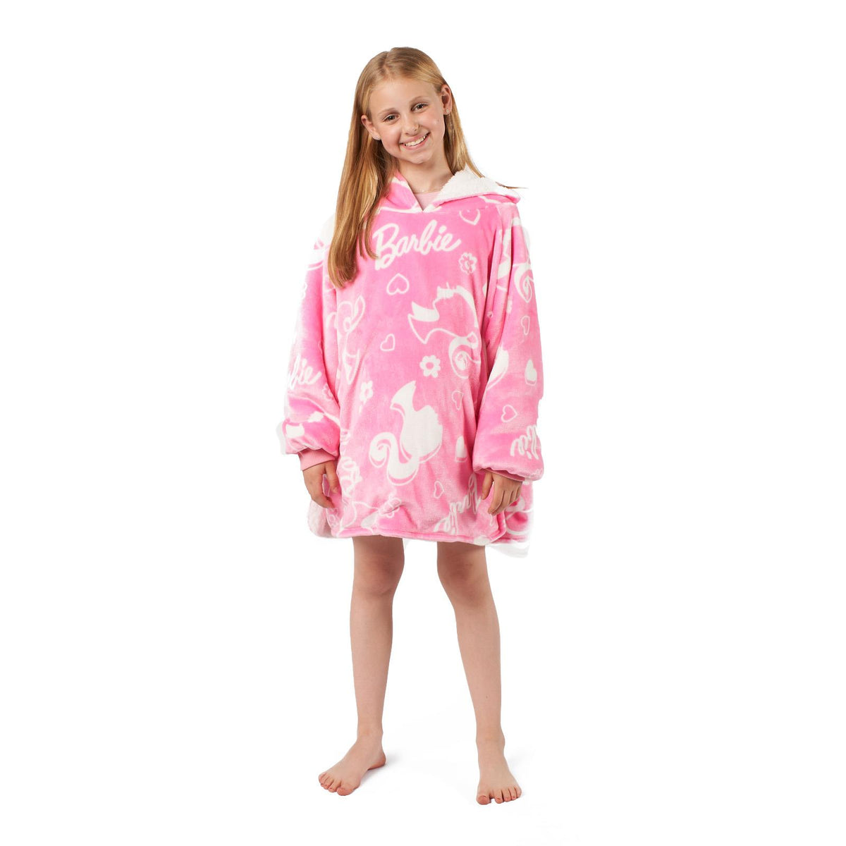 Barbie Hoodie Blanket Oversized Fleece Warm Wearable Throw Jumper Sweatshirt
