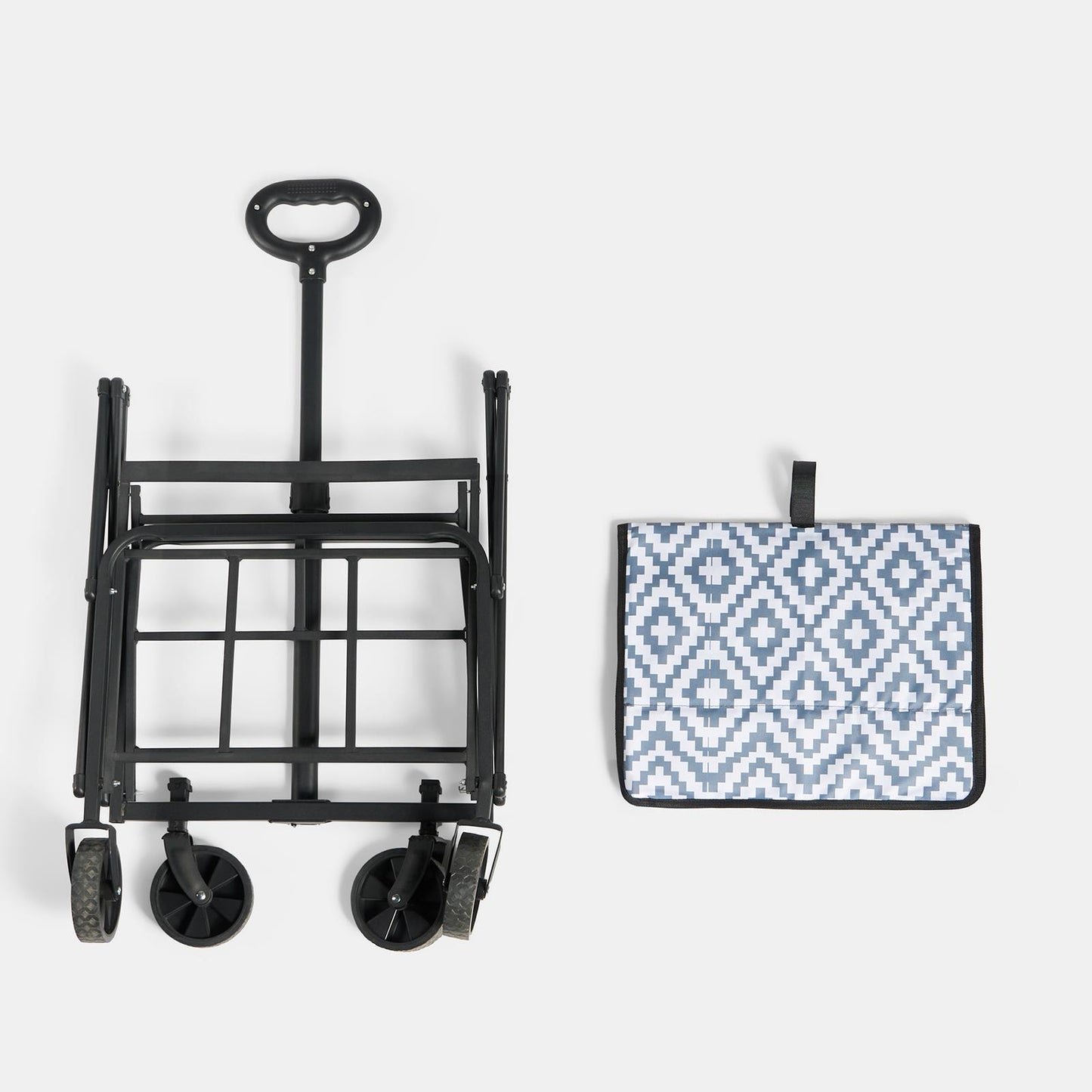 OHS Garden Folding Trolley Cart Outdoor Storage Camping Grocery Shopping