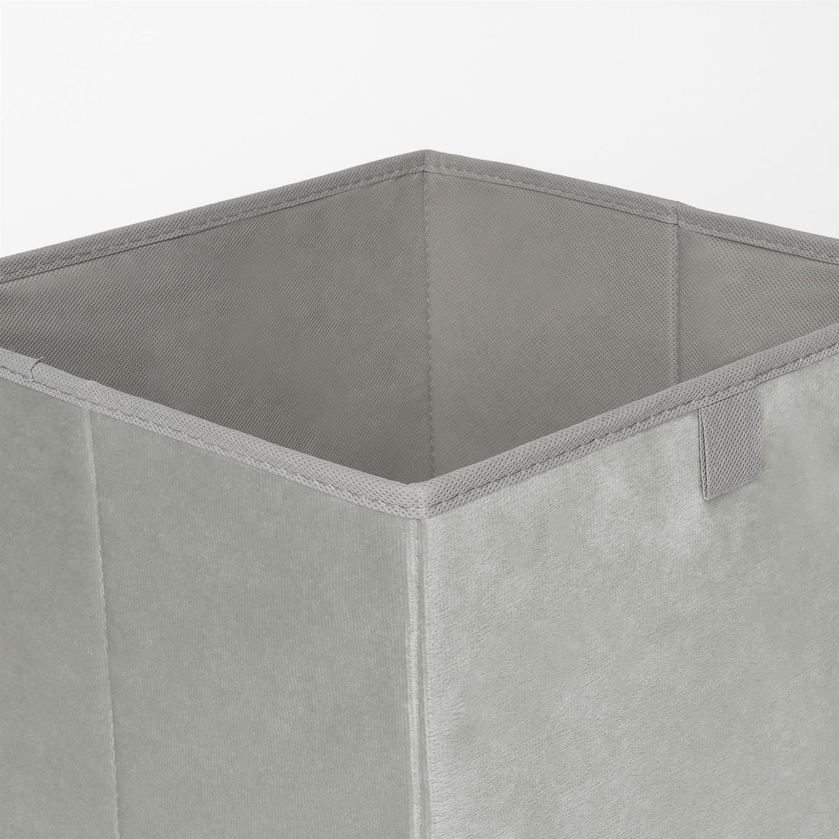 OHS Multi Pack of Matte Velvet Storage Boxes Stylish Foldable Set Square Cube