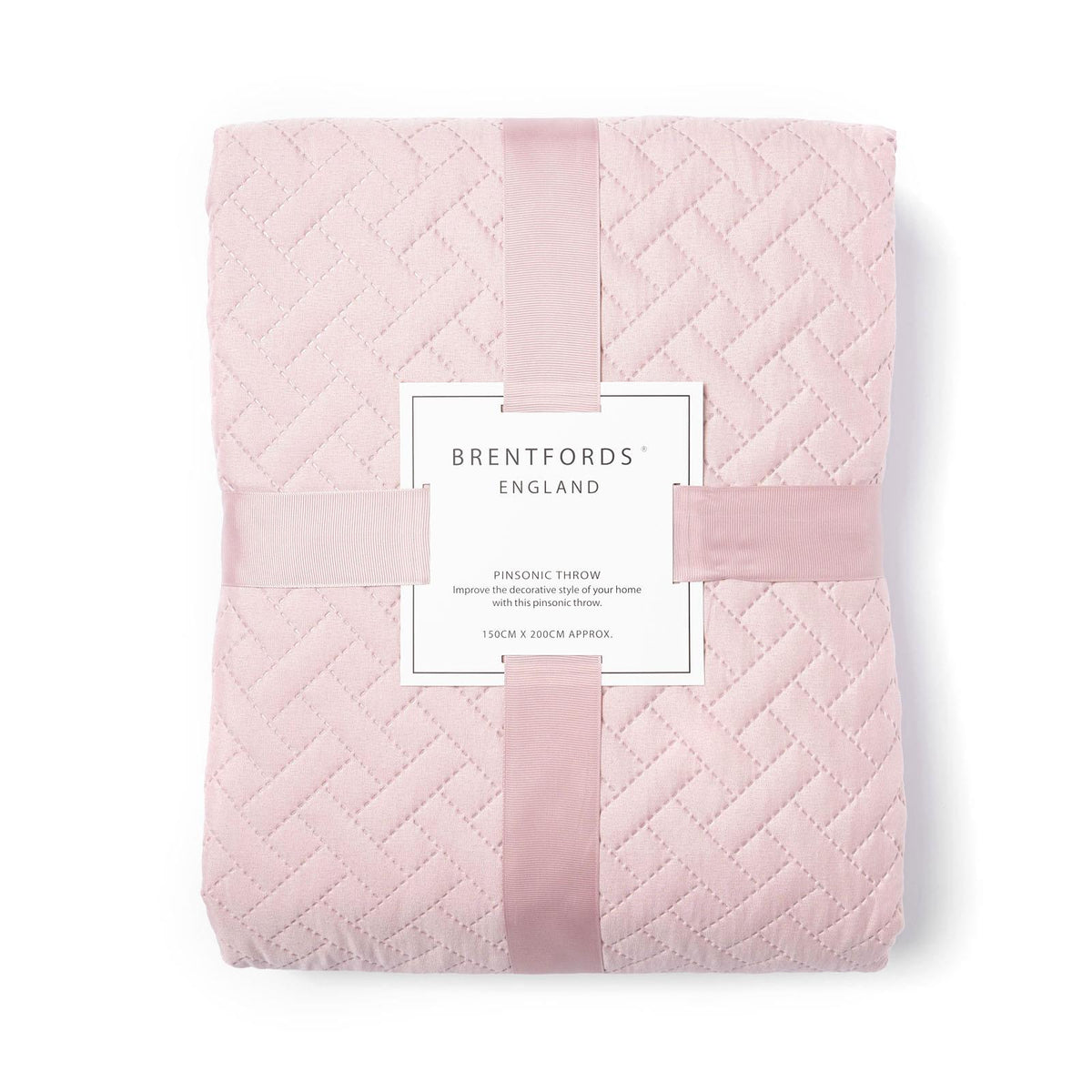 Brentfords Geo Quilted Bedspread Blanket Pinsonic Throw Large Sofa Bed Comforter