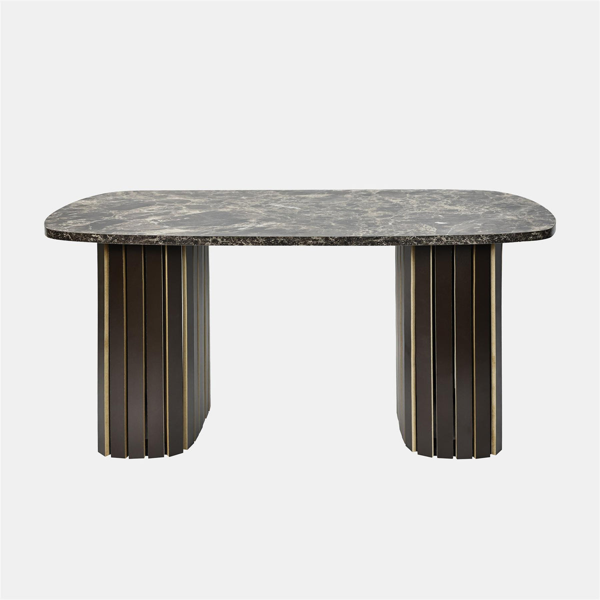 OHS Madison Coffee Table Ribbed Engineered Wood Side End Desk Home Decor