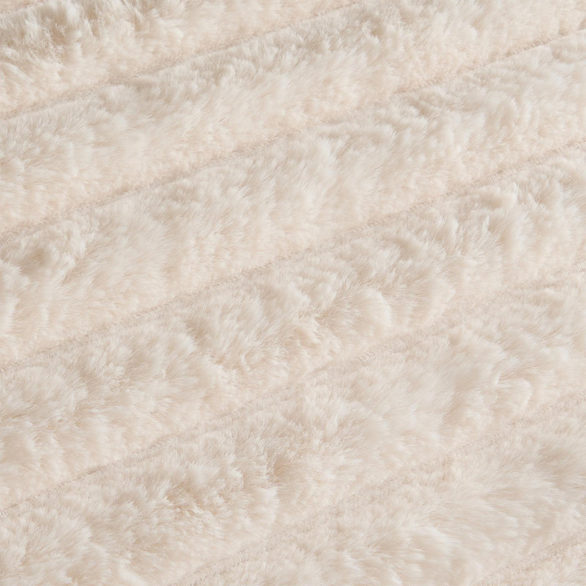 OHS Ribbed Fleece Bedding Set Soft Faux Fur Thermal Duvet Cover with Pillowcase