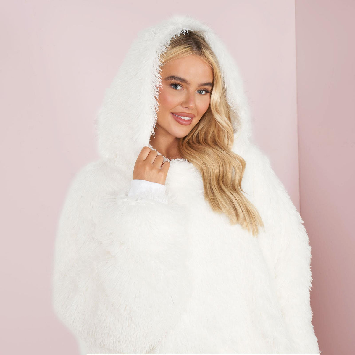 Sienna Fluffy Shaggy Hoodie Blanket Oversize Sherpa Plush Fleece Warm Soft Throw