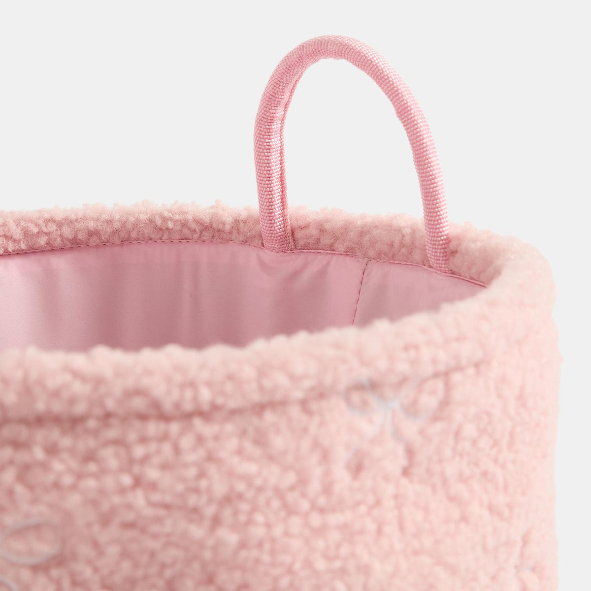 OHS Storage Basket Handles Boucle Fleece Laundry Clothes Organiser