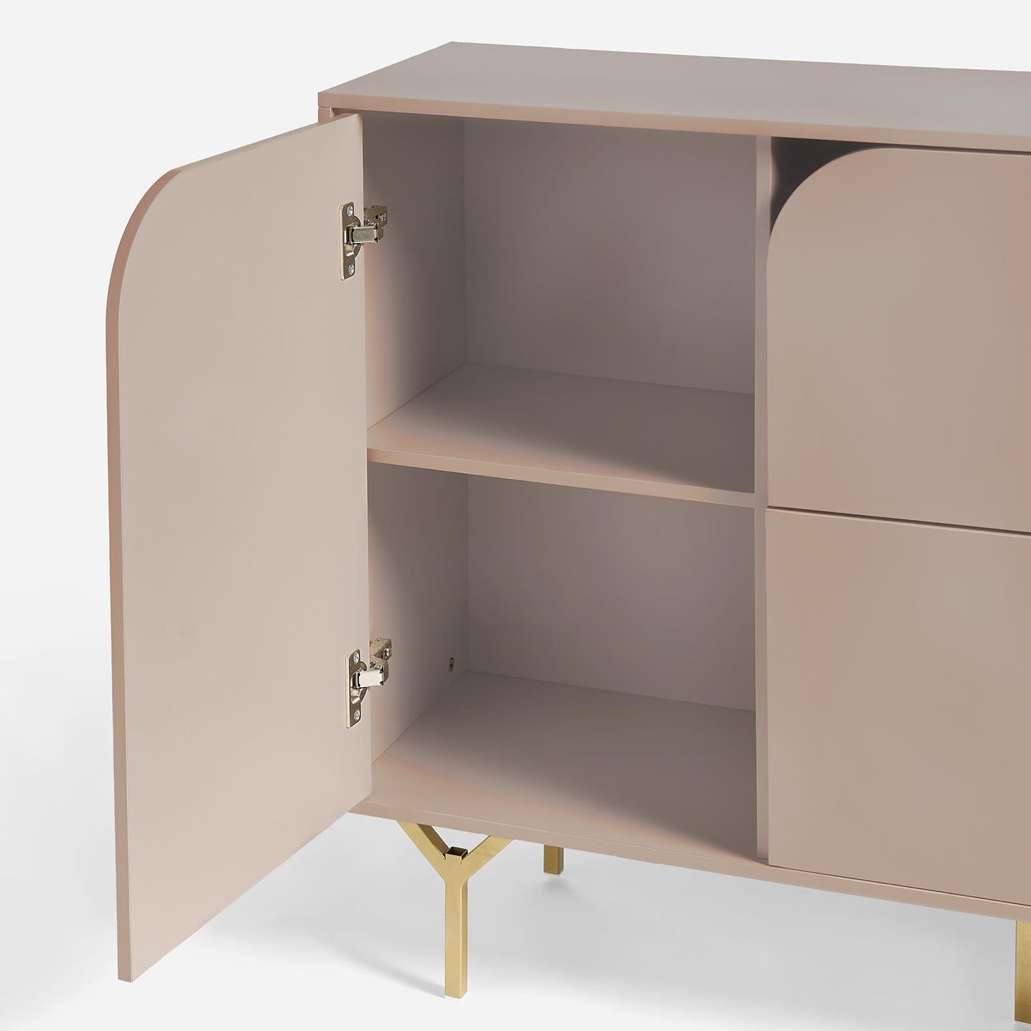 OHS Curved Look Sideboard Display Unit Buffet Cabinet Sideboard Cupboard Storage